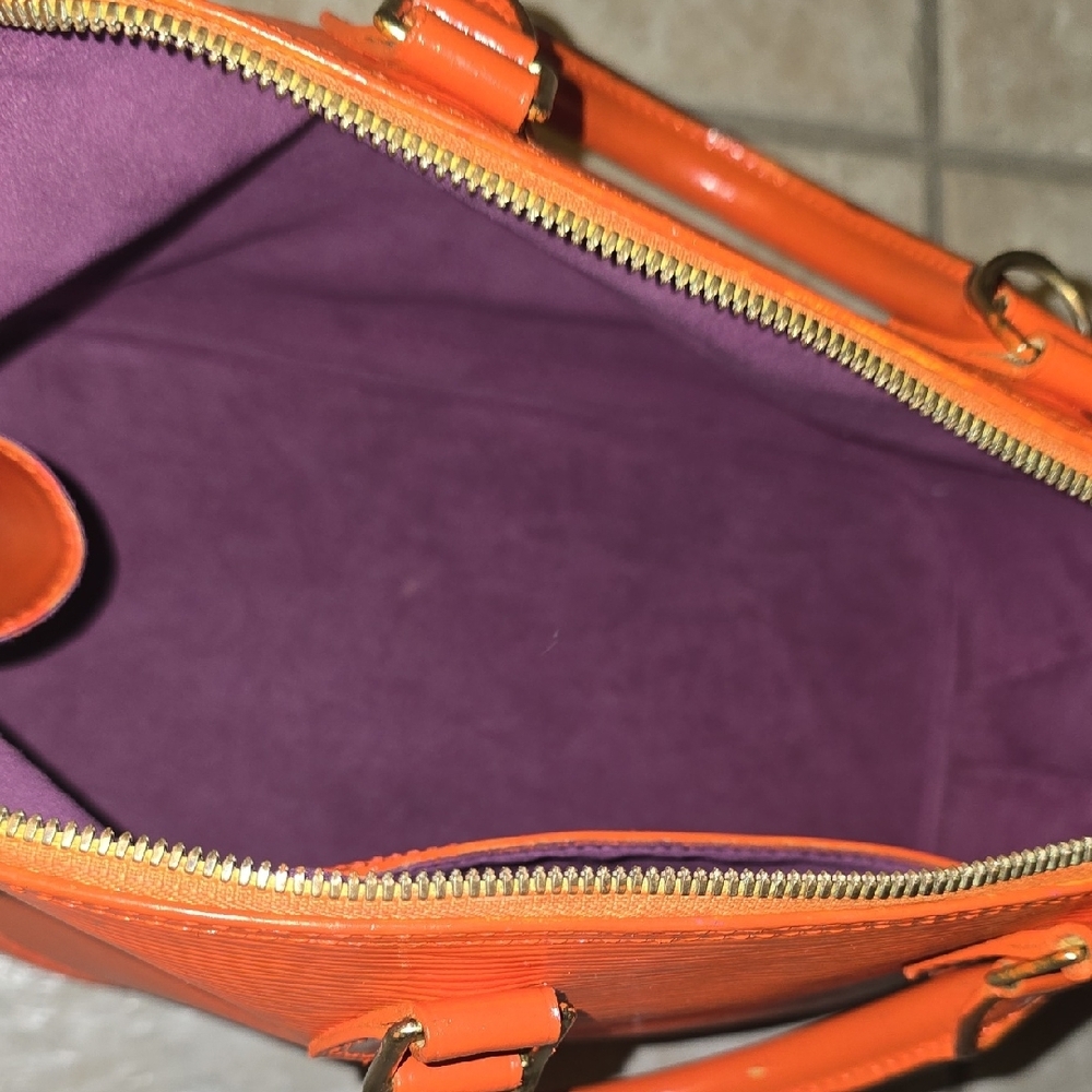 Authentic‼️Please Send To Poshmark Louis Vuitton Vibrant Orange Satchel - Picture 7 of 9